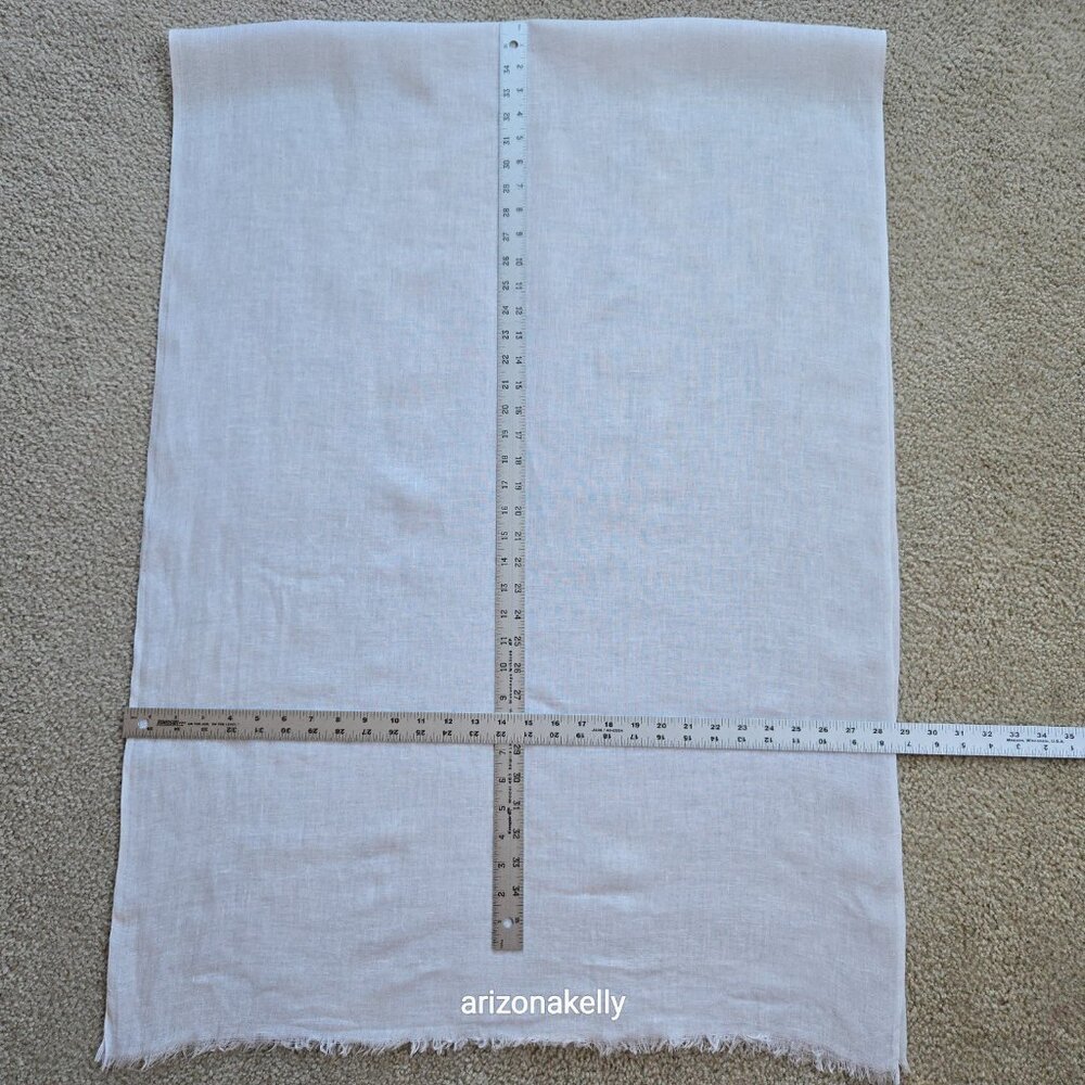 Perfect White Linen Scarf - Picture 3 of 8